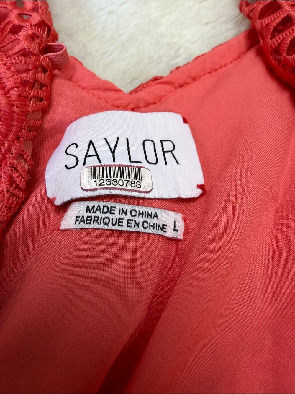 SAYLOR Red Lace Ruffle-Hem Mini Dress - Picture 3 of 4
